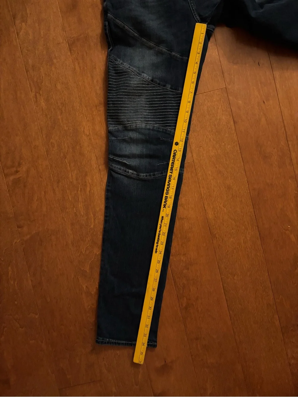 True Religion Rocco Moto Relaxed Skinny Jeans 33x34